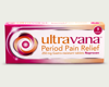 Box of Ultravana® Naproxen Period Pain Relief 250 mg Gastro-resistant tablets.